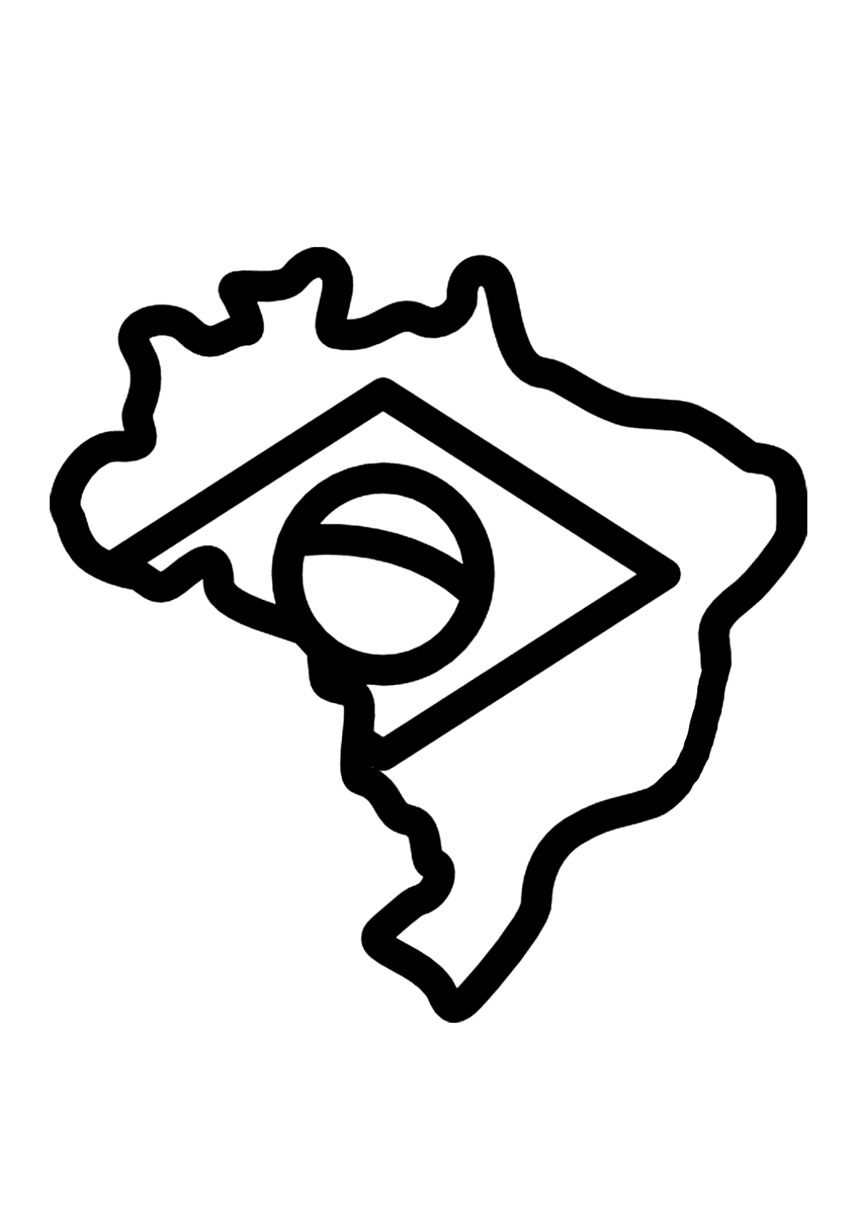 mapa do brasil com divisao estadual desenho