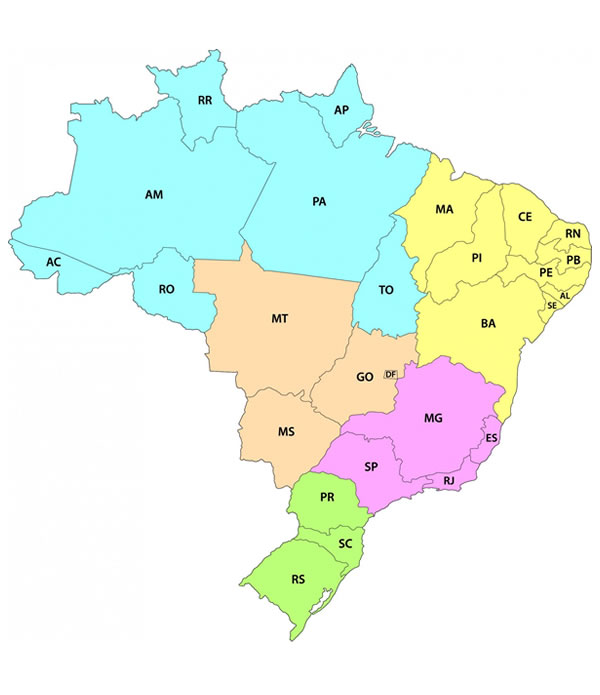 mapa do brasil para pintar online