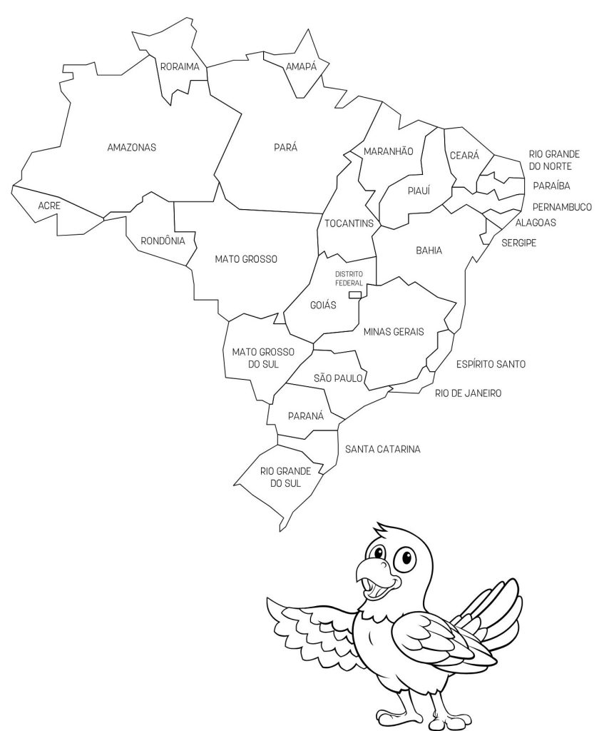 mapa do brasil com nomes dos estados para imprimir
