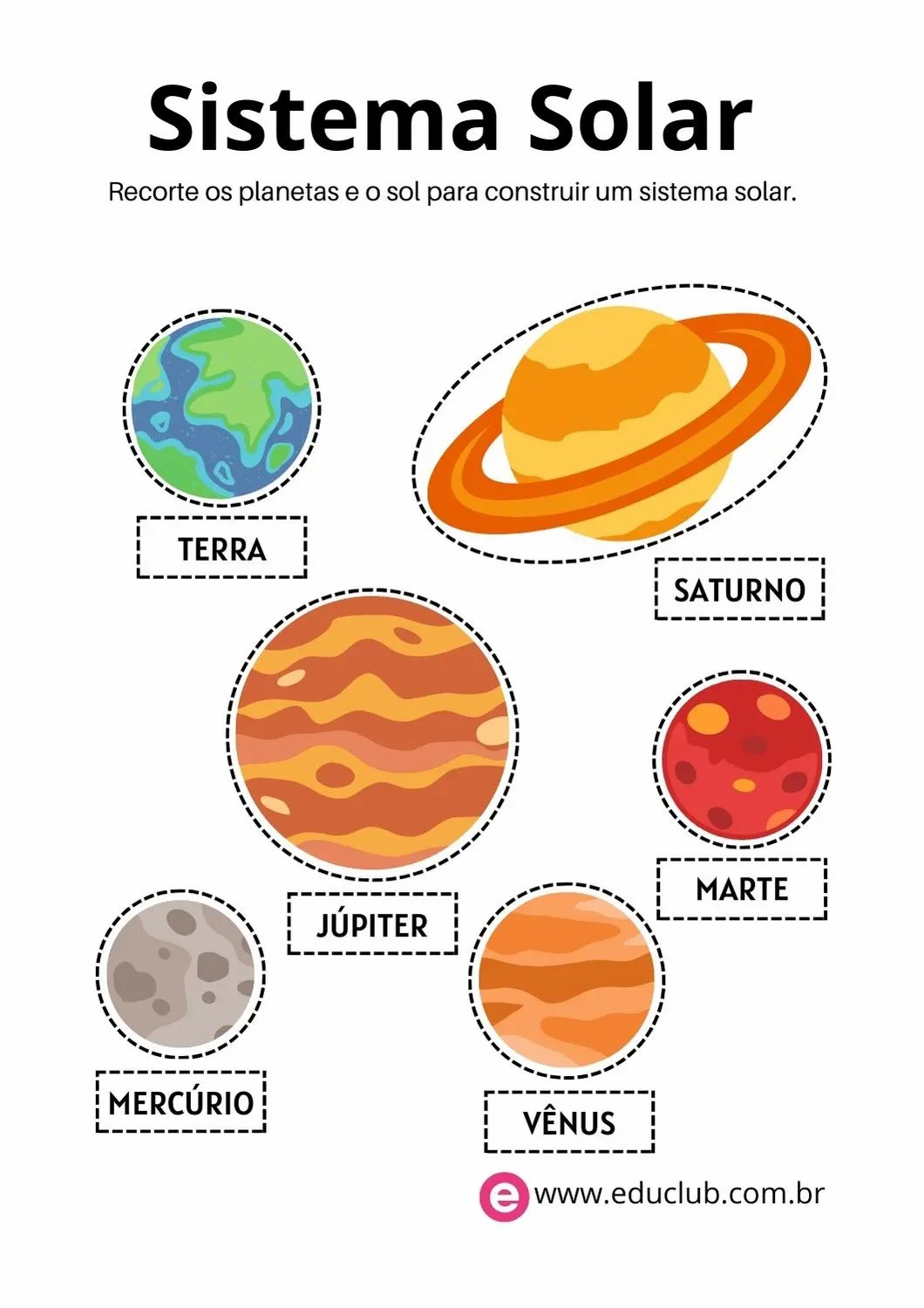 maquete sistema solar para imprimir e montar