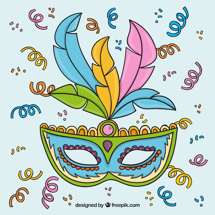 máscaras de carnaval criativas