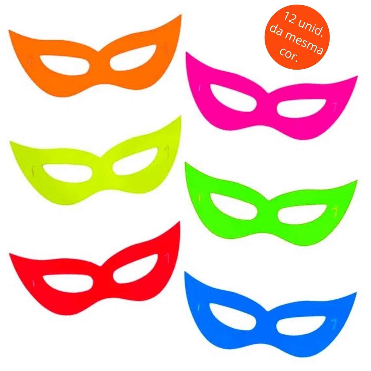 Máscara de carnaval infantil com glitter
