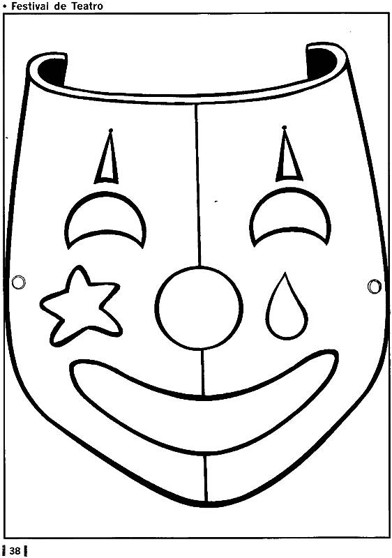 moldes de máscaras de carnaval para colorir