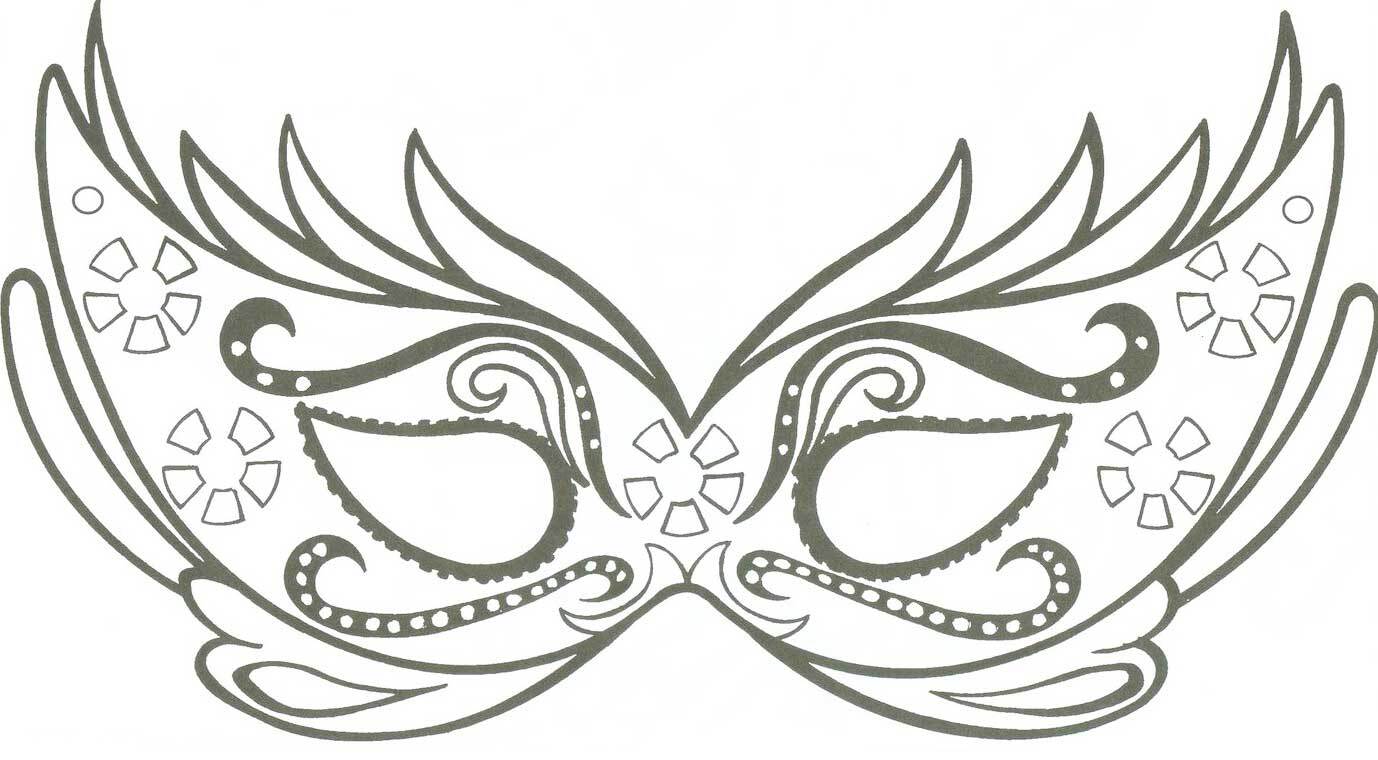 molde máscara carnaval feltro