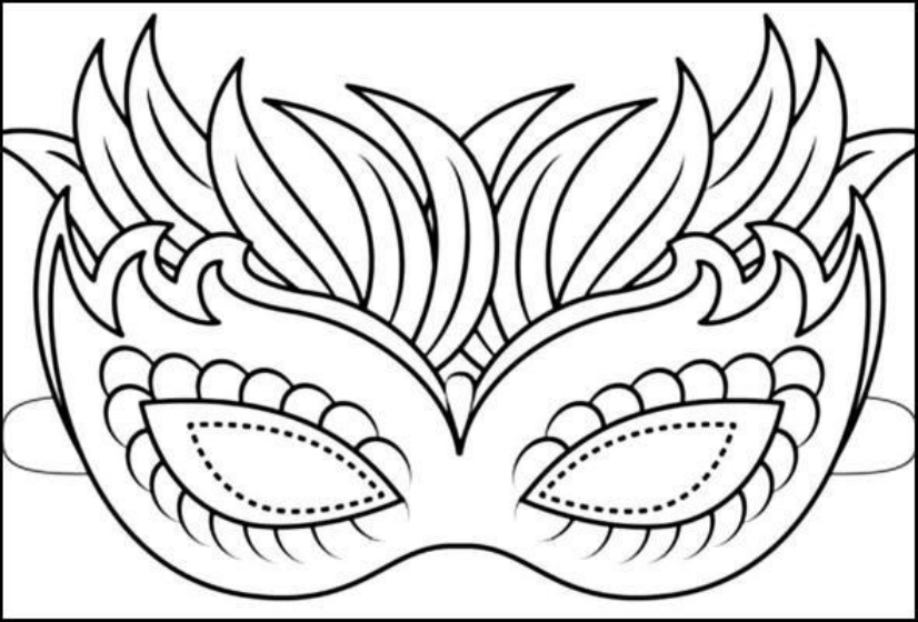 molde máscara carnaval veneziana