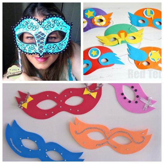 decorar máscara carnaval