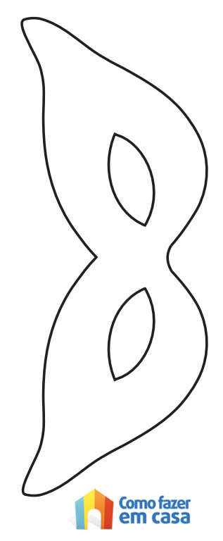 máscara de carnaval de animais para desenhar