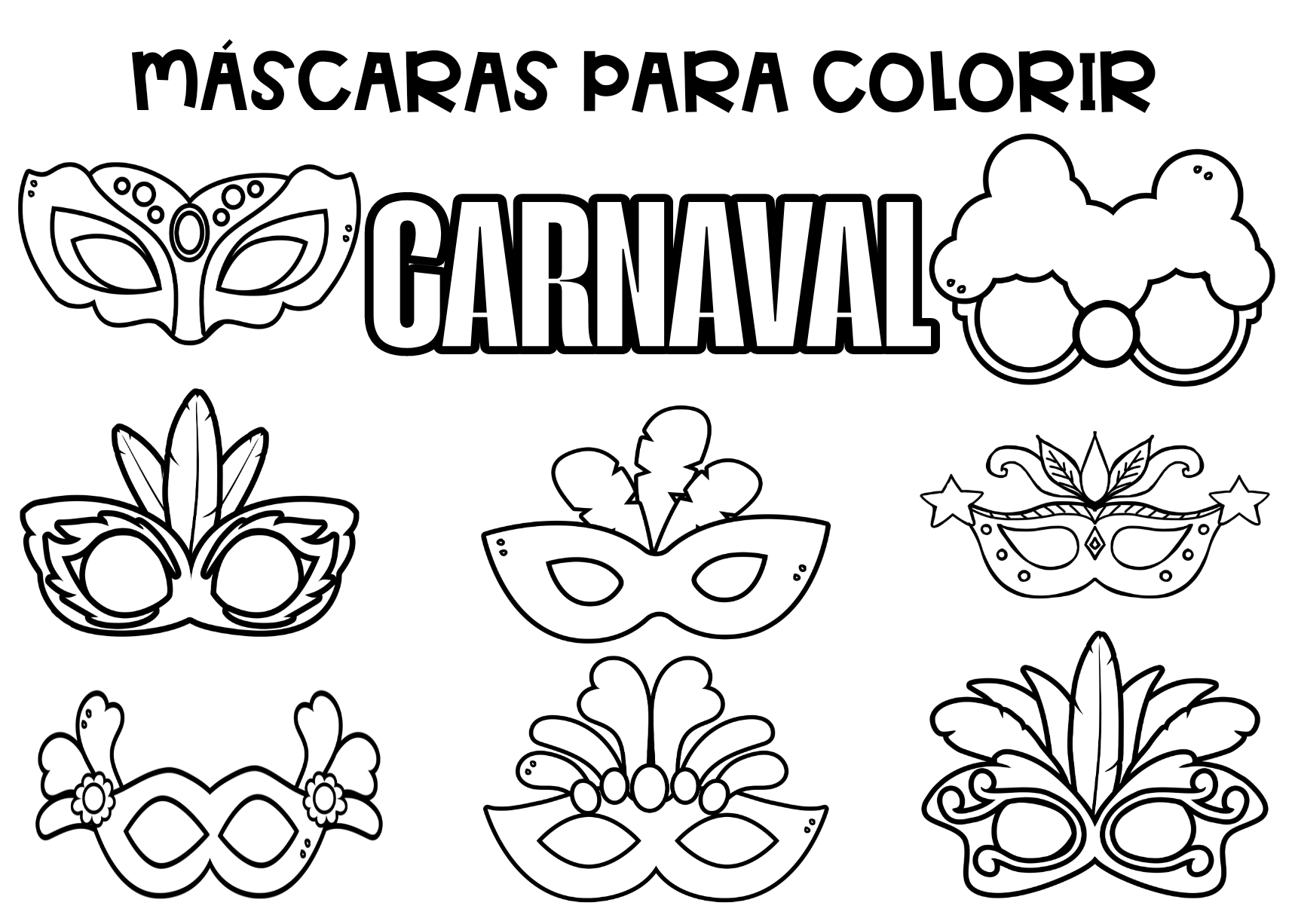 como fazer máscara de carnaval para imprimir