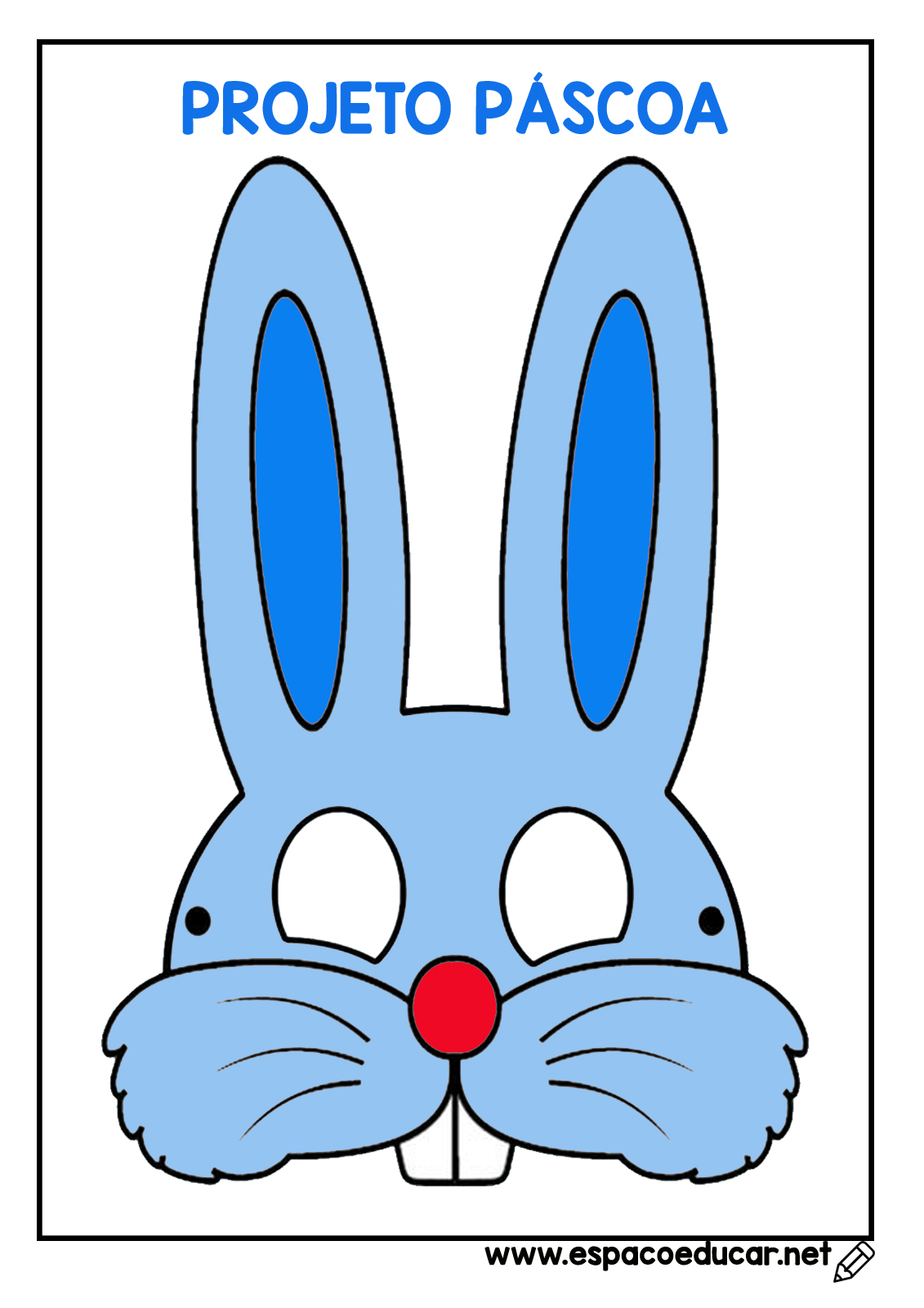 molde de máscara de coelho