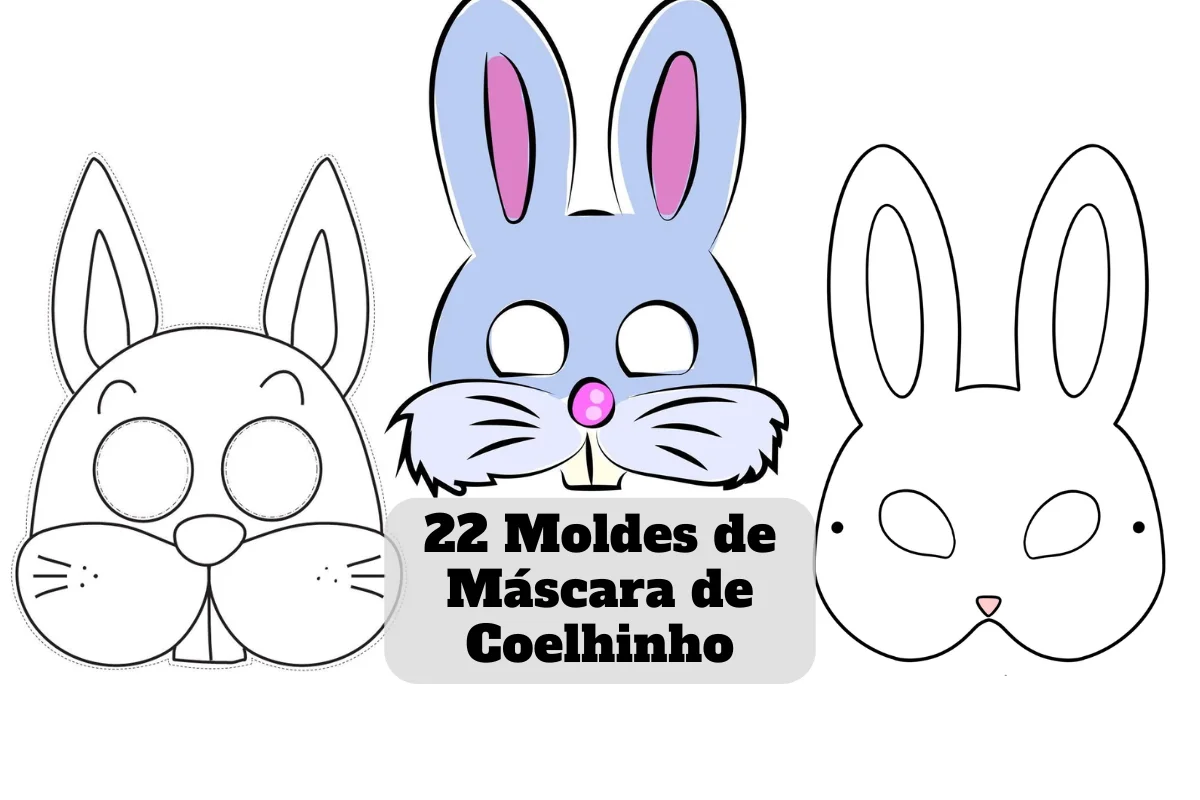 máscara de páscoa para imprimir