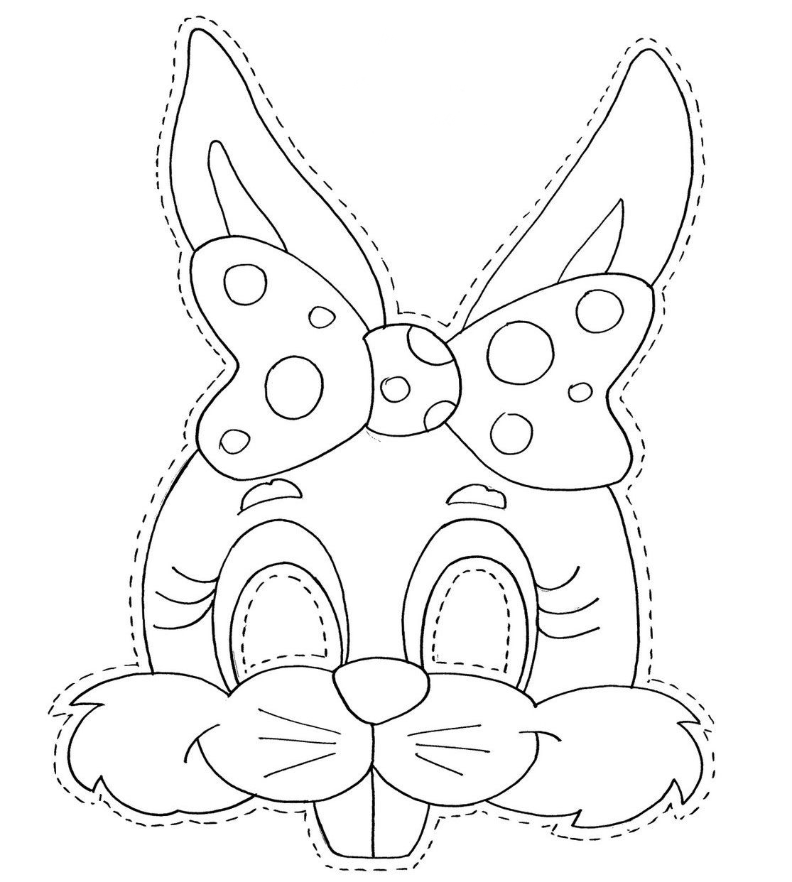 máscara de coelho em feltro