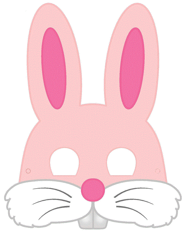 máscara de coelho em feltro