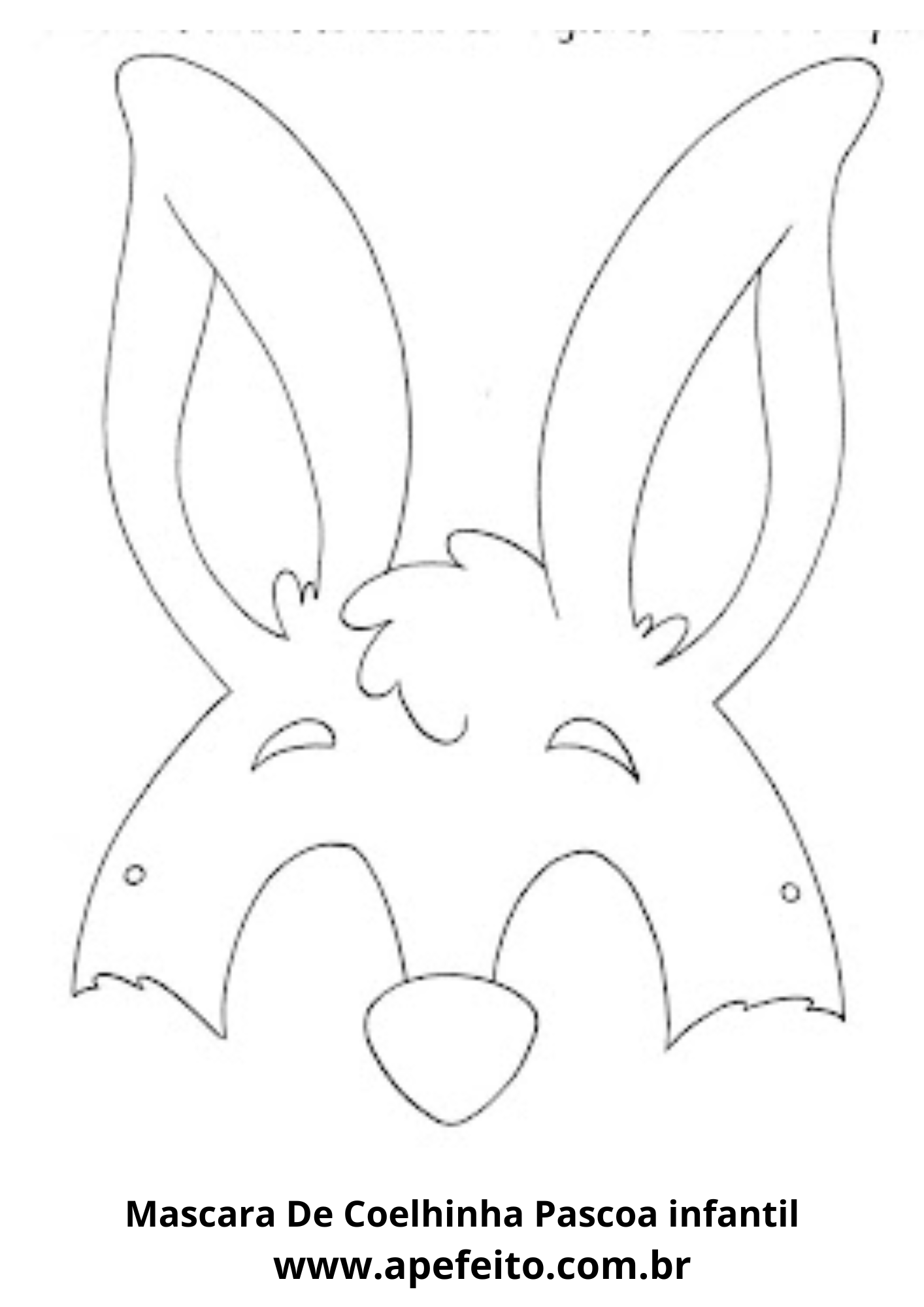 máscara de coelho simples