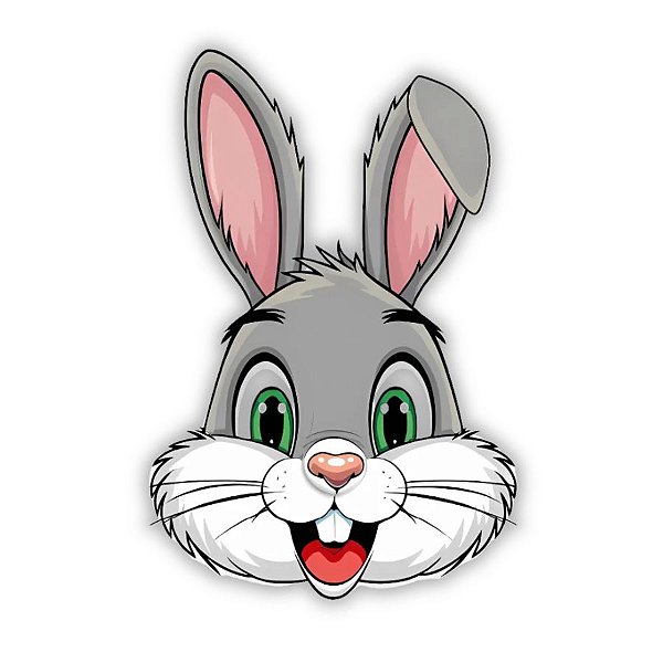 Máscara de coelho com orelhas caídas para imprimir