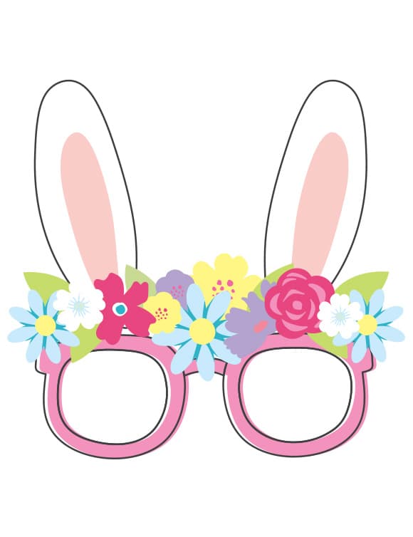 Máscara de coelho para imprimir em tamanho real