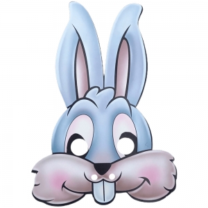 Máscara de coelho colorida para festa