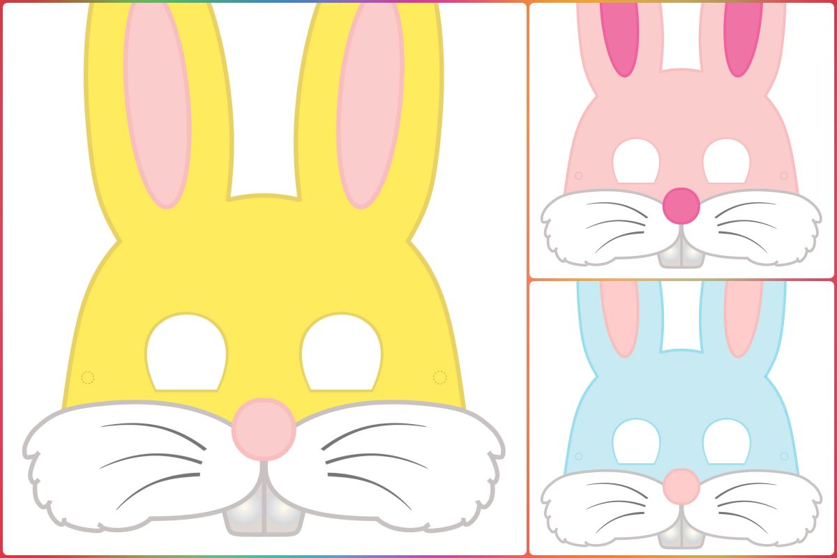 máscara de coelho de papel