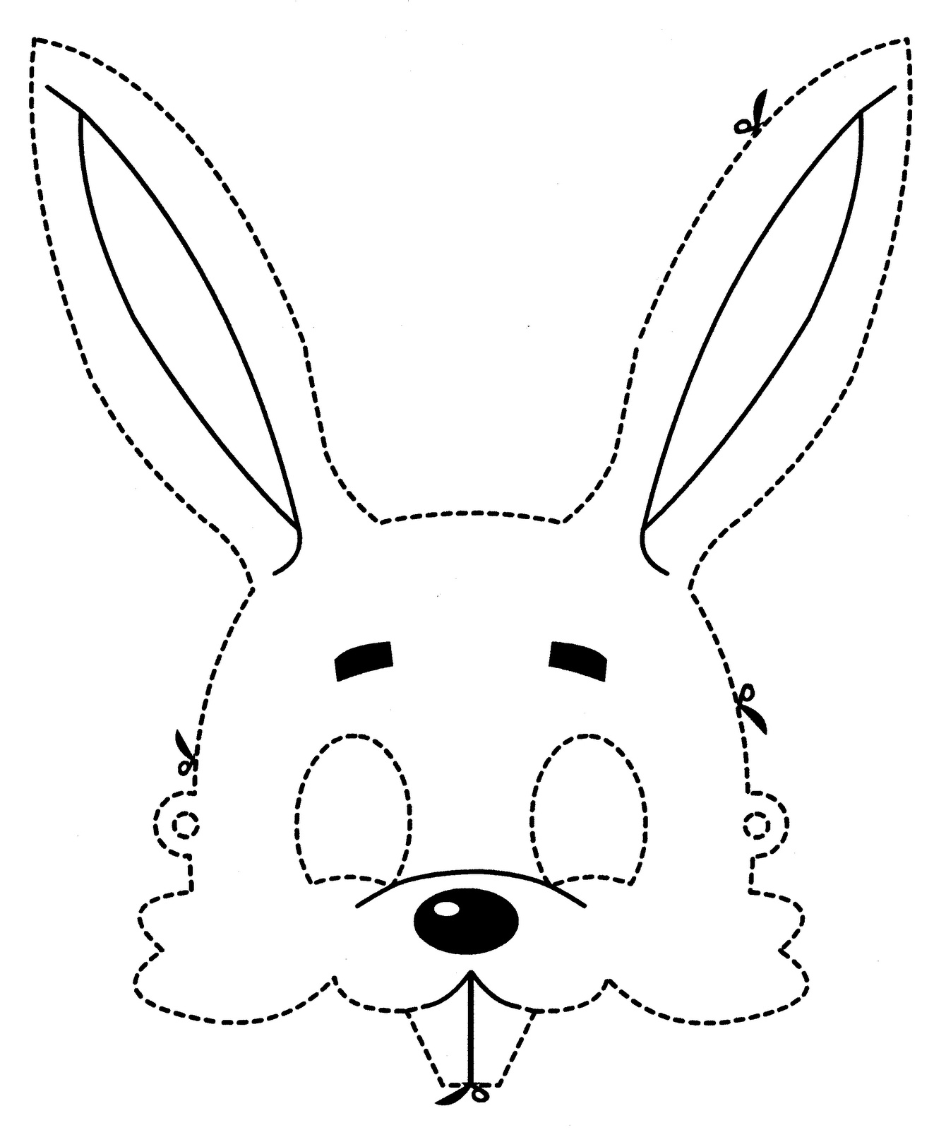 como fazer máscara de coelho