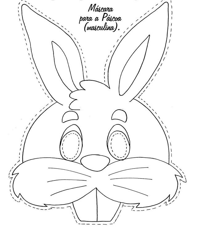 máscara de coelho para festa infantil