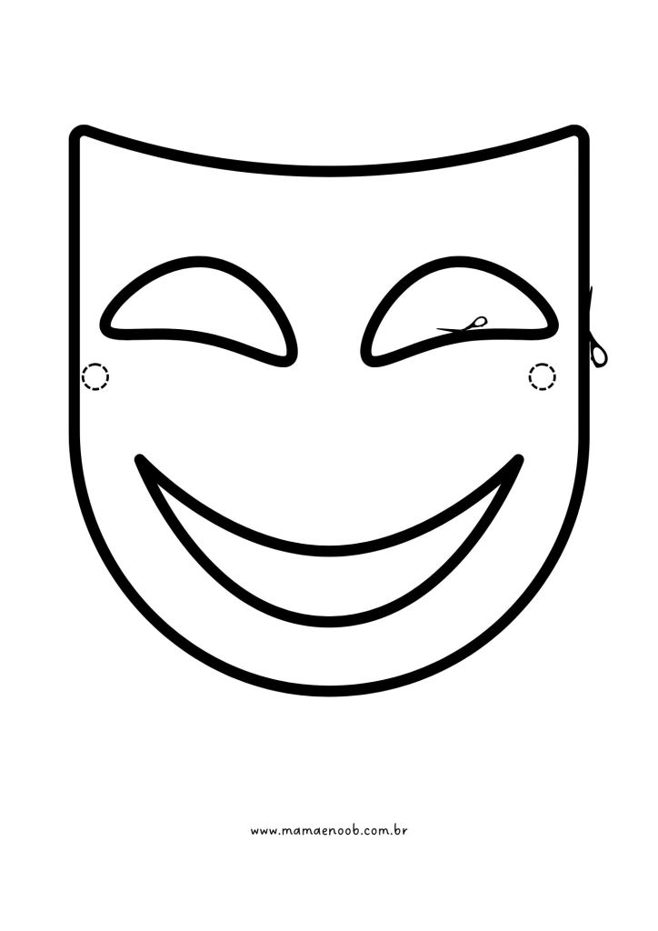 máscara de papel para crianças