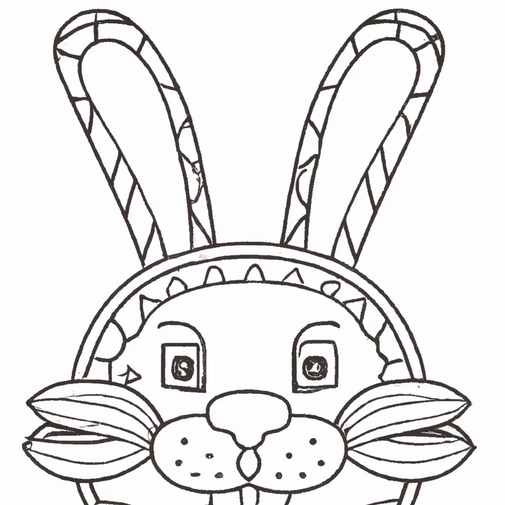 máscara de páscoa em feltro para imprimir