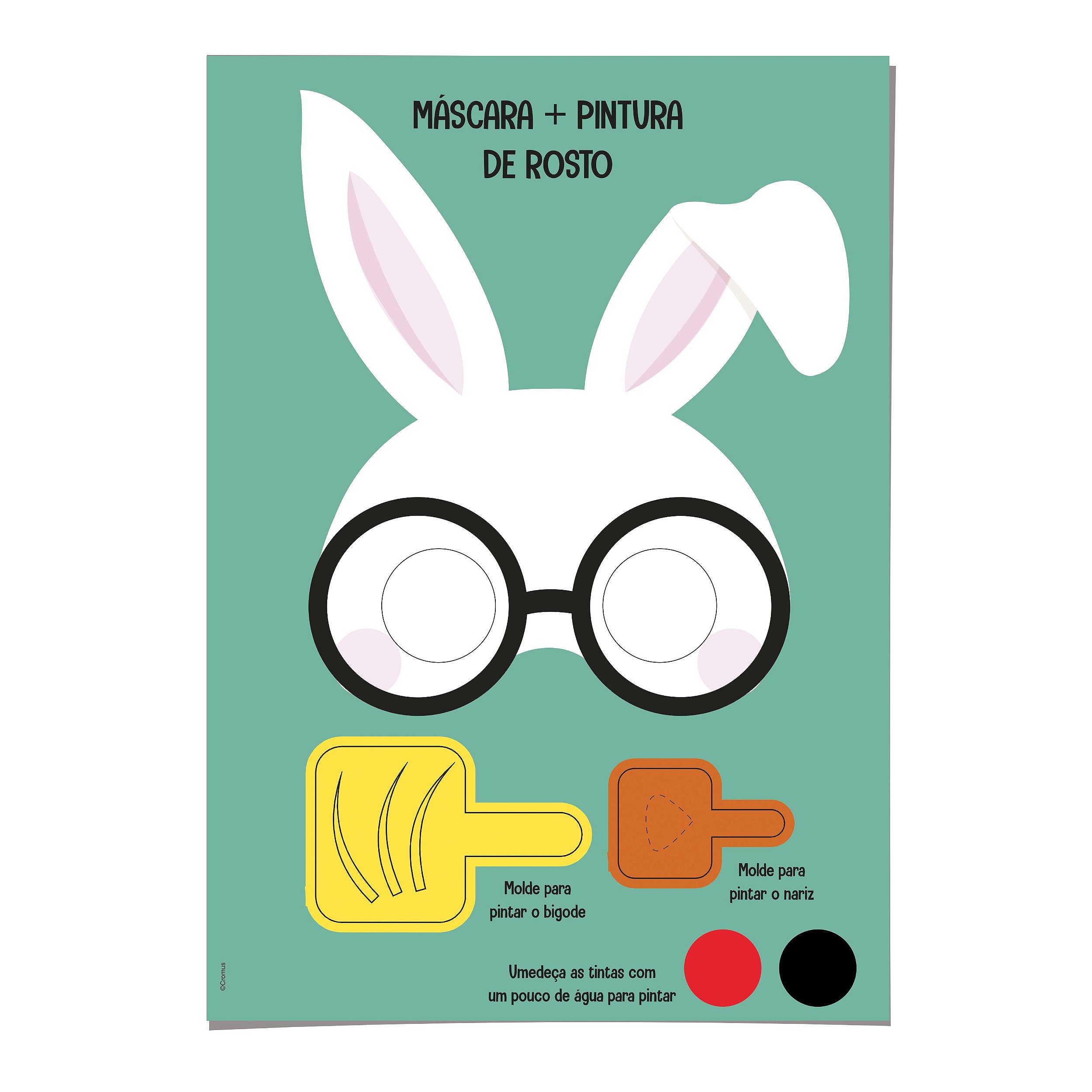 máscara de páscoa para festa infantil