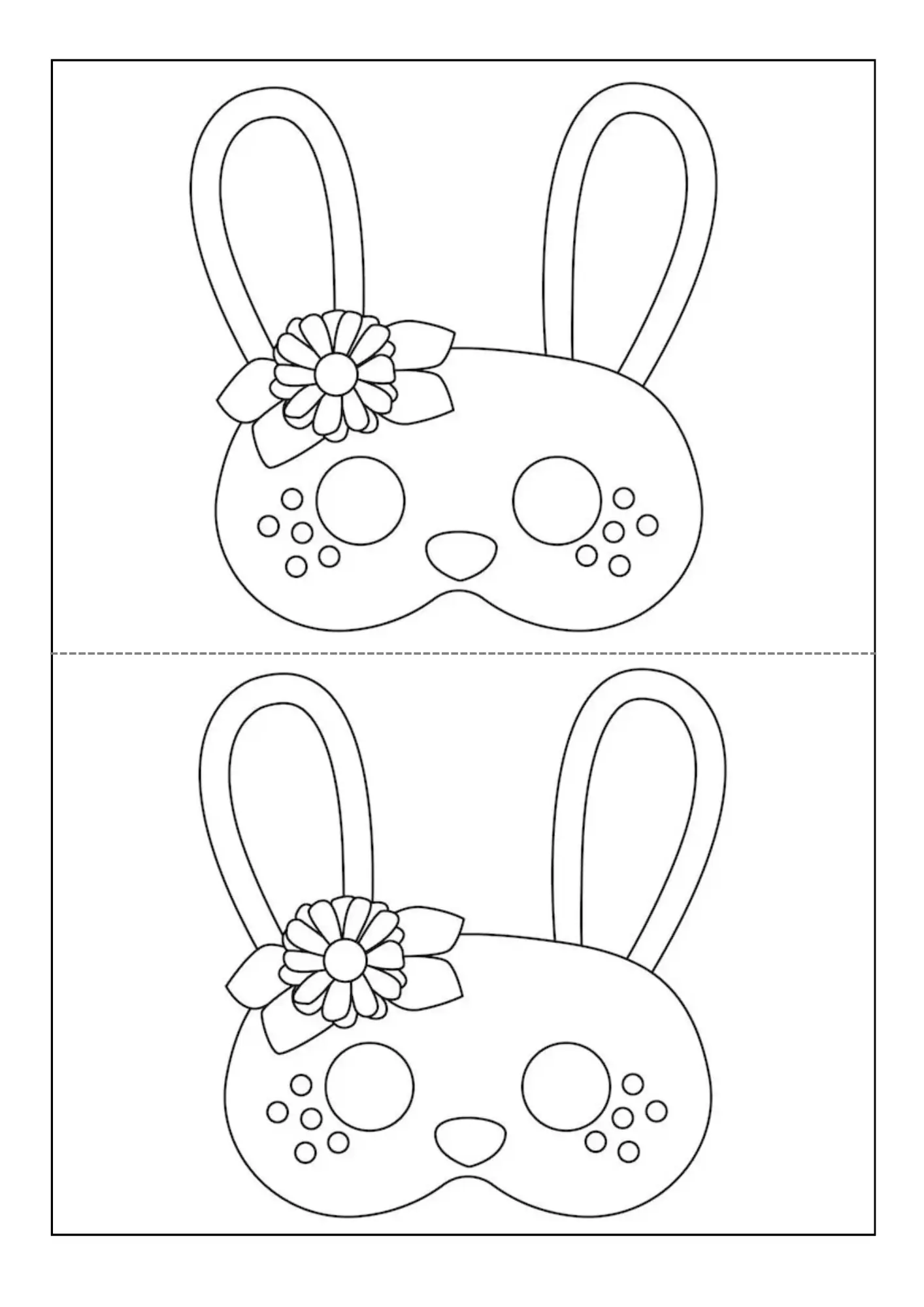 desenho de máscara de páscoa para imprimir