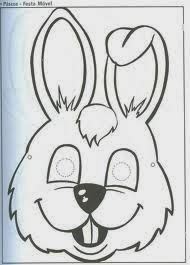 desenho de máscara de páscoa para imprimir