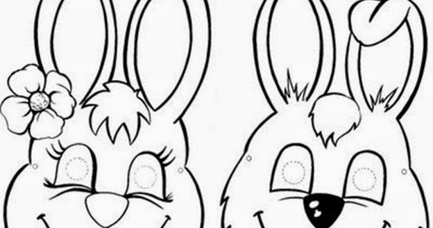 máscara de páscoa em EVA para imprimir