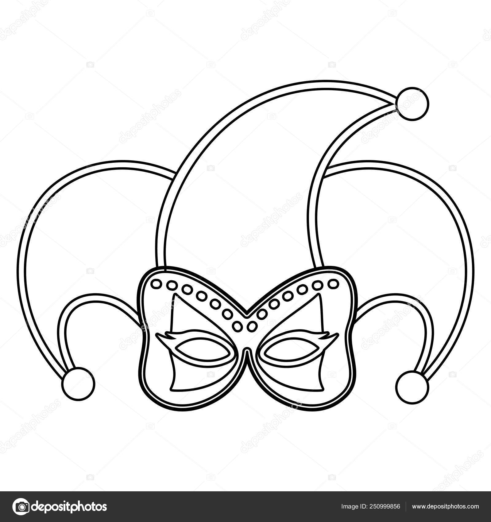 máscaras de carnaval minimalistas desenho
