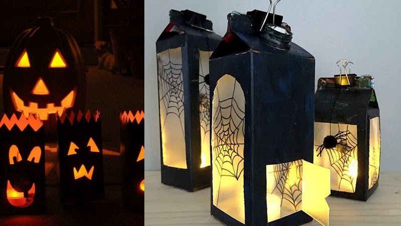 halloween para crianças material reciclado