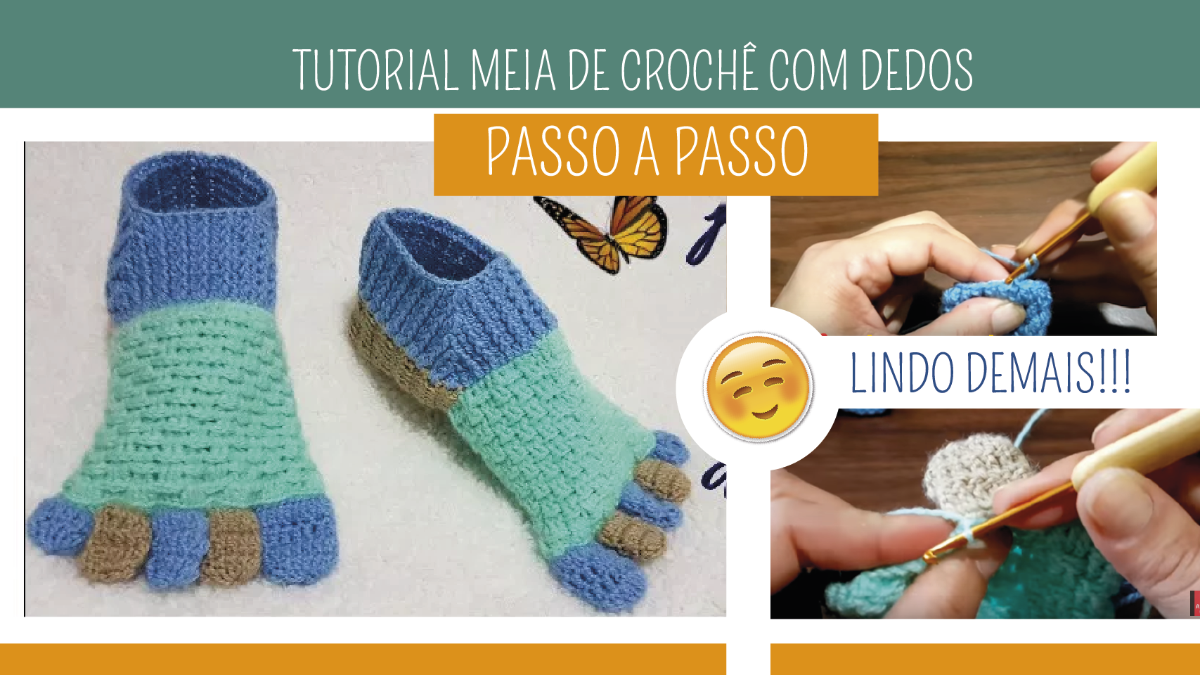 Meia de crochê para o Natal com gráfico