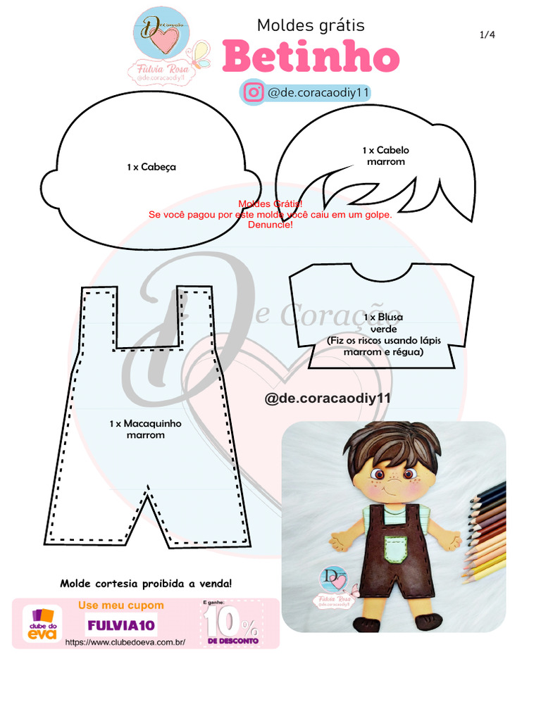 quanto custa fazer bonecos eva para vender