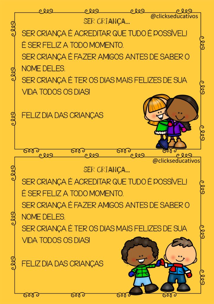 frases dia das crianças para imprimir