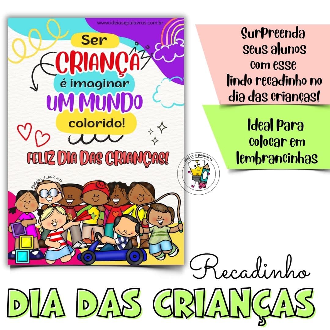 mensagens dia das crianças criativas