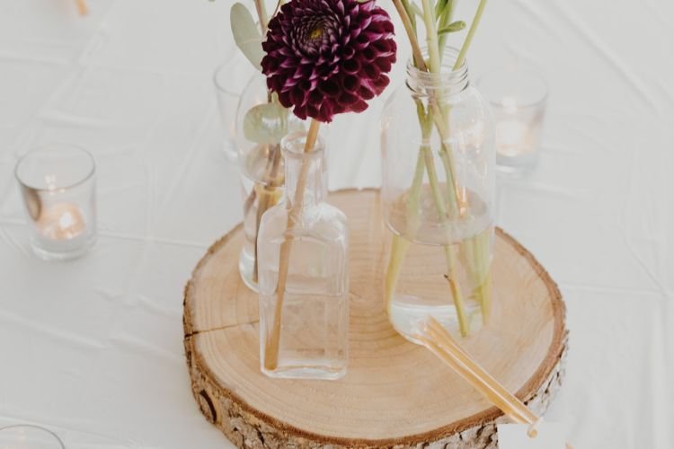 ideias de centros de mesa para casamento simples e barato