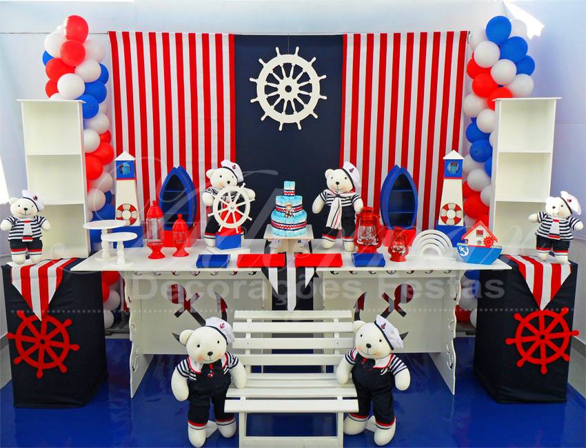 melhores ideias decoracao mesa cha bebe marinheiro