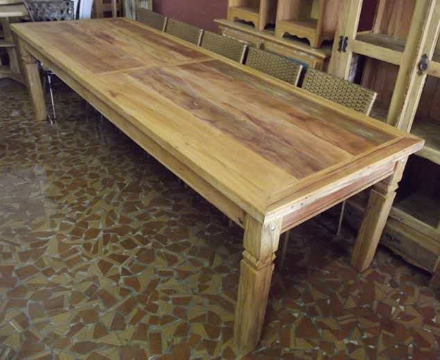 inspiração mesa madeira rústica sala de jantar