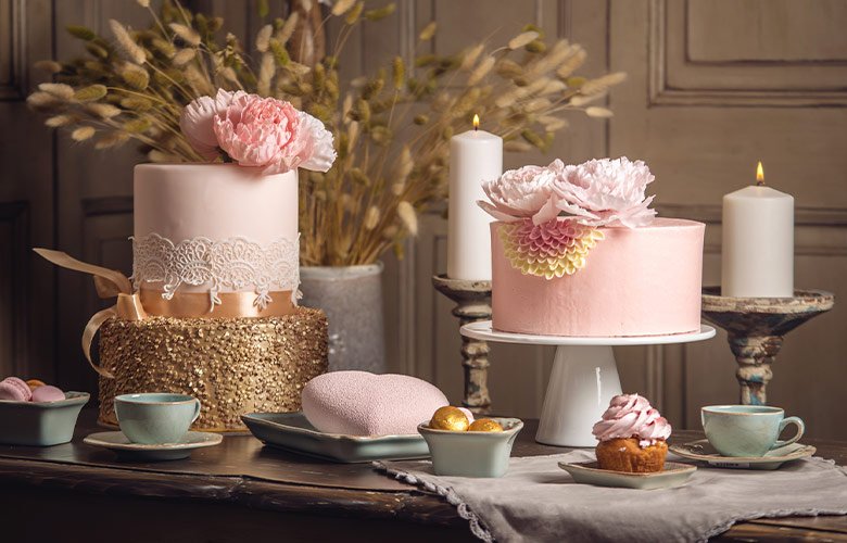 mesas para bolo de casamento