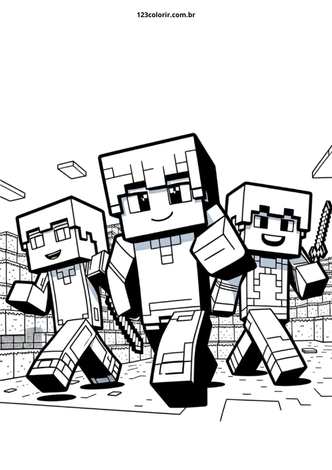 melhores desenhos minecraft para colorir grátis
