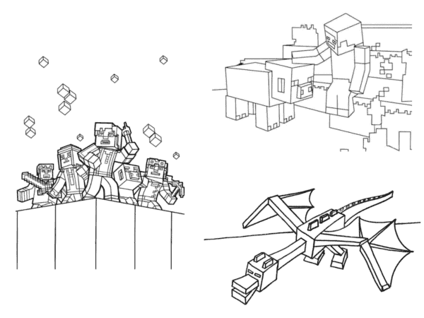 como desenhar o creeper do minecraft para colorir