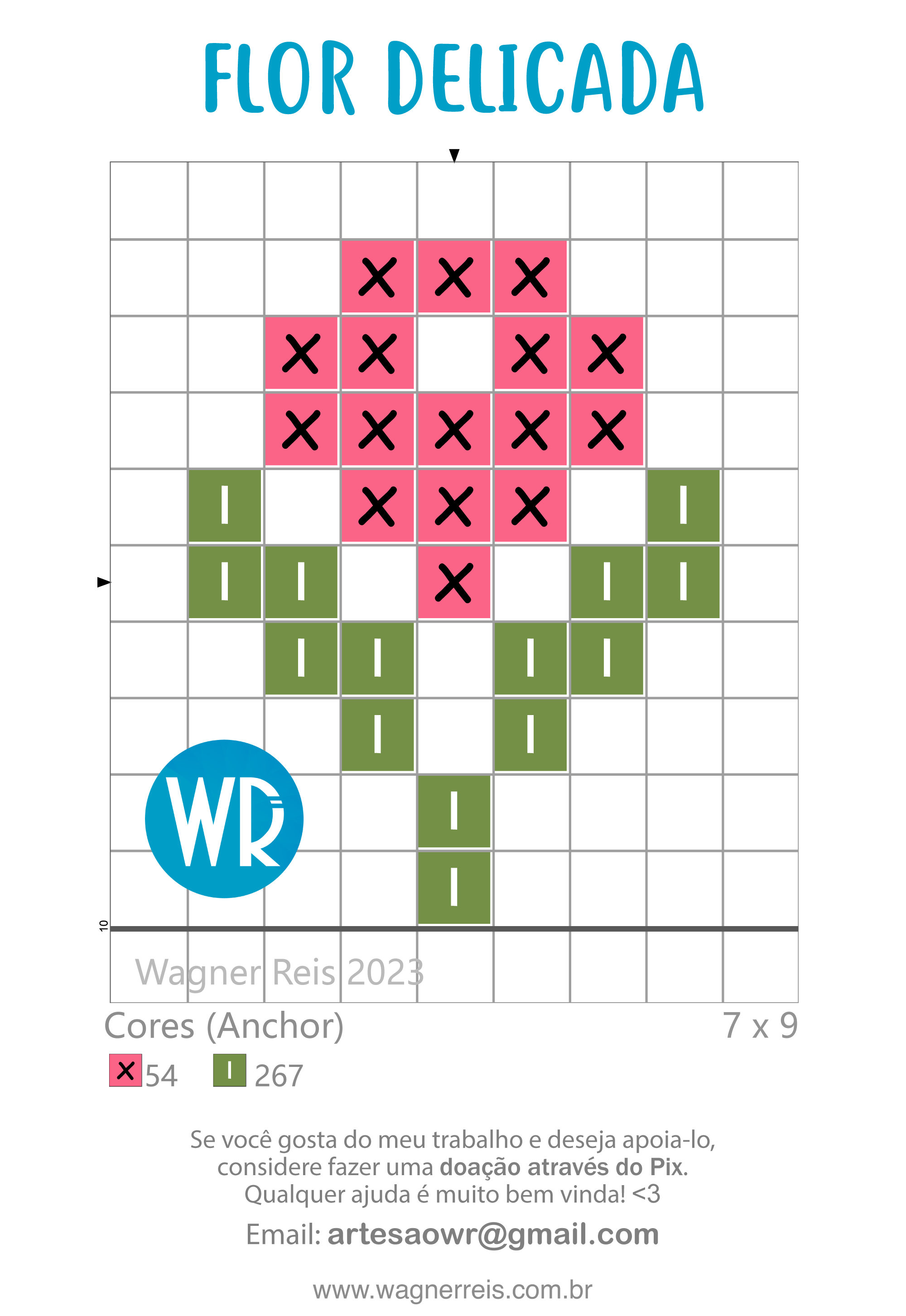 ponto cruz flores pequenas para iniciantes