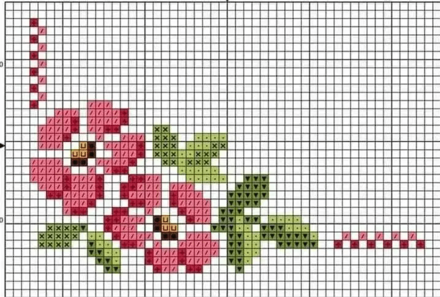 kit ponto cruz flores miniatura