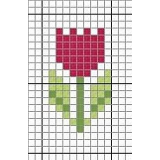 ponto cruz flores para panos de prato