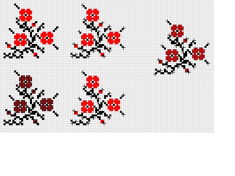 matriz bordado mini flor