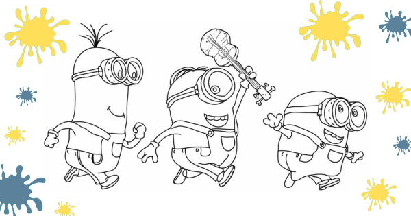 desenhos do filme minions para colorir