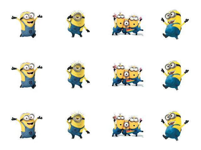 topo de bolo minions para imprimir