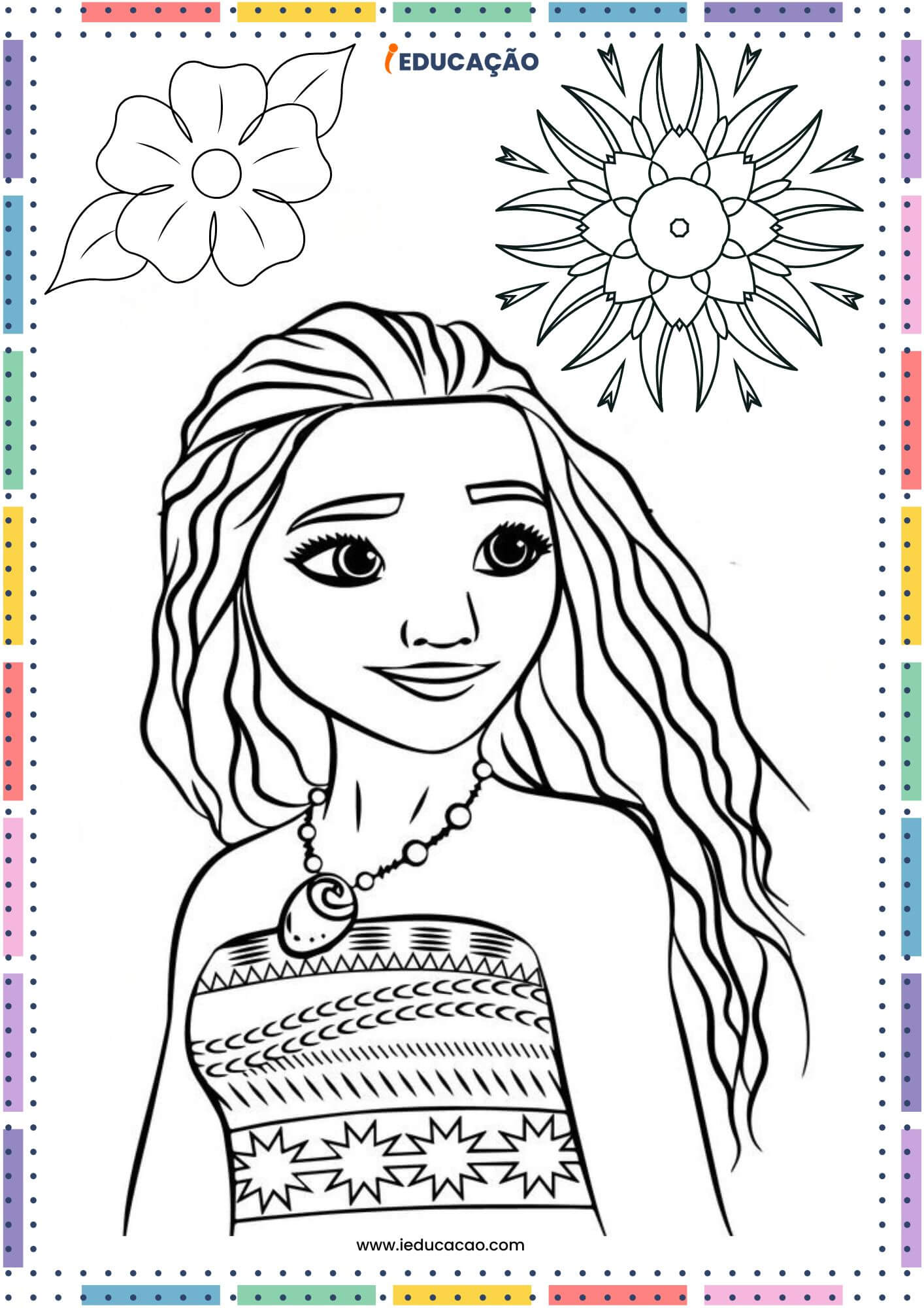 melhores desenhos da moana para imprimir