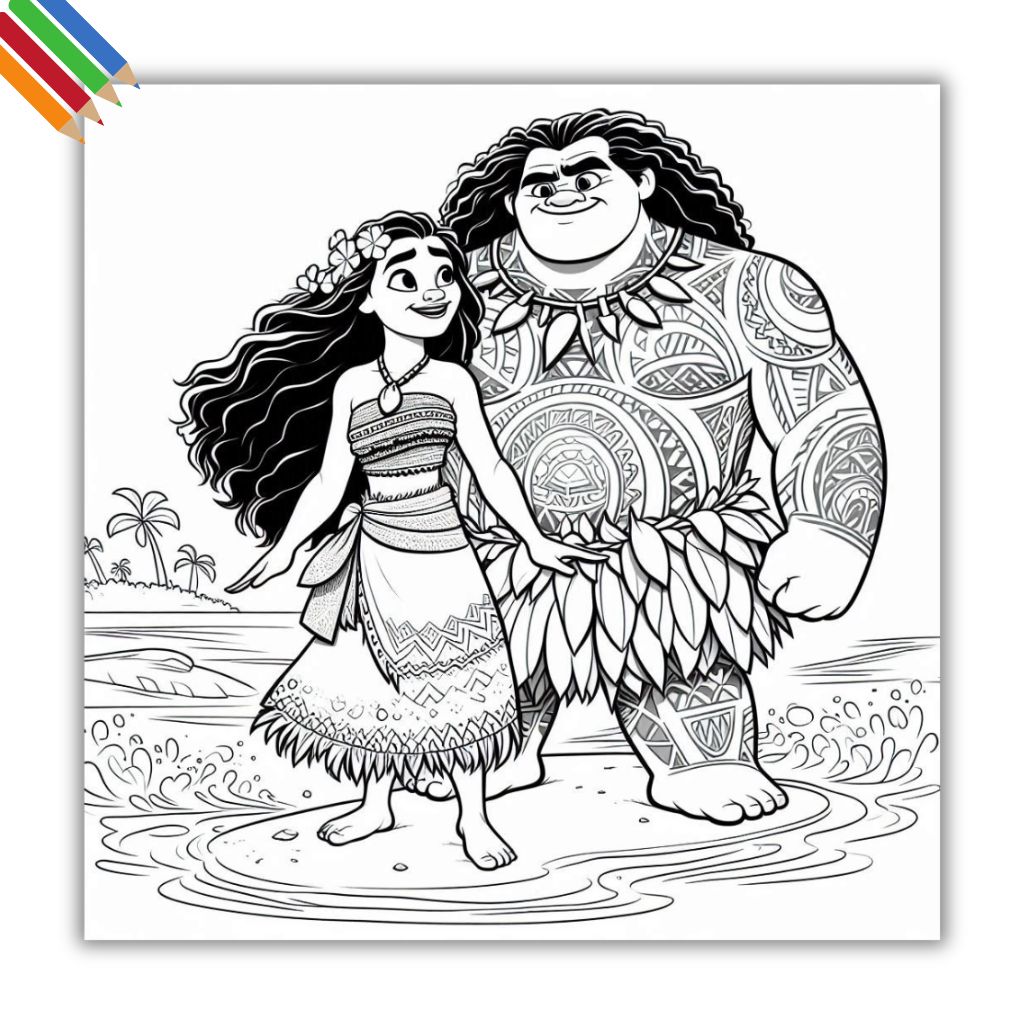moana colorir