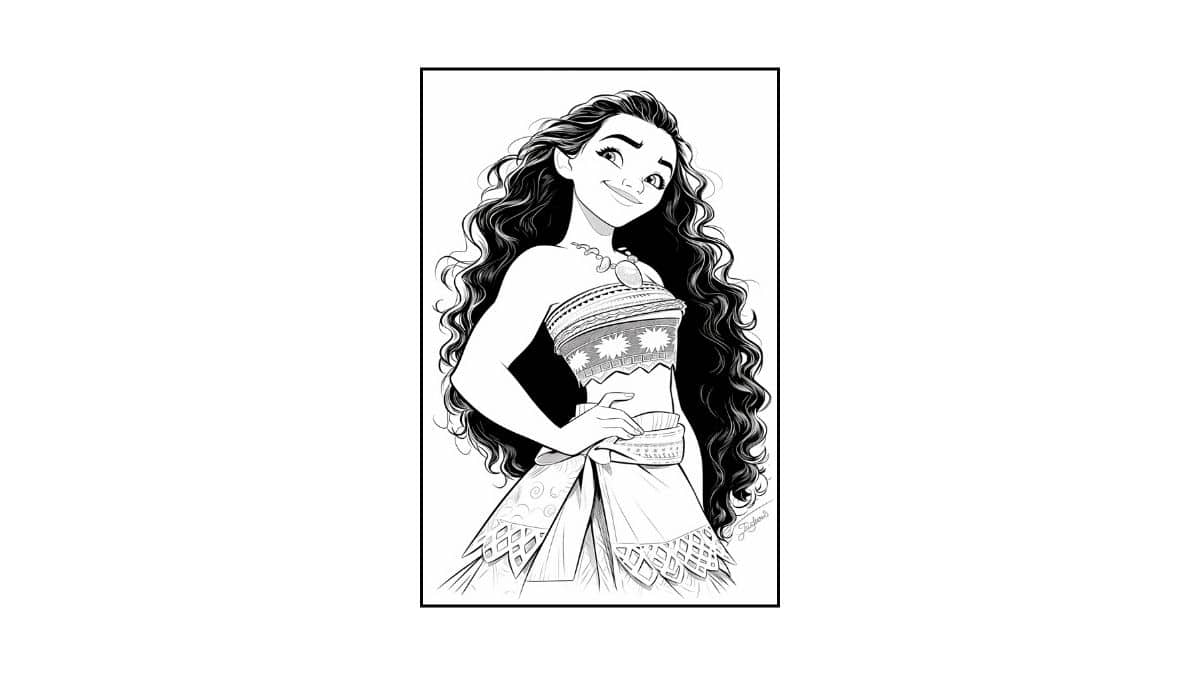 desenhos da moana para imprimir vs livros de colorir